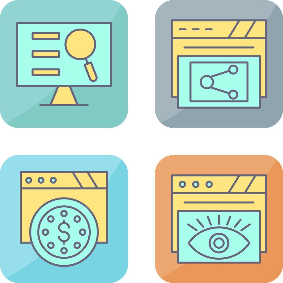 Monitor Screen and Share Icon vector