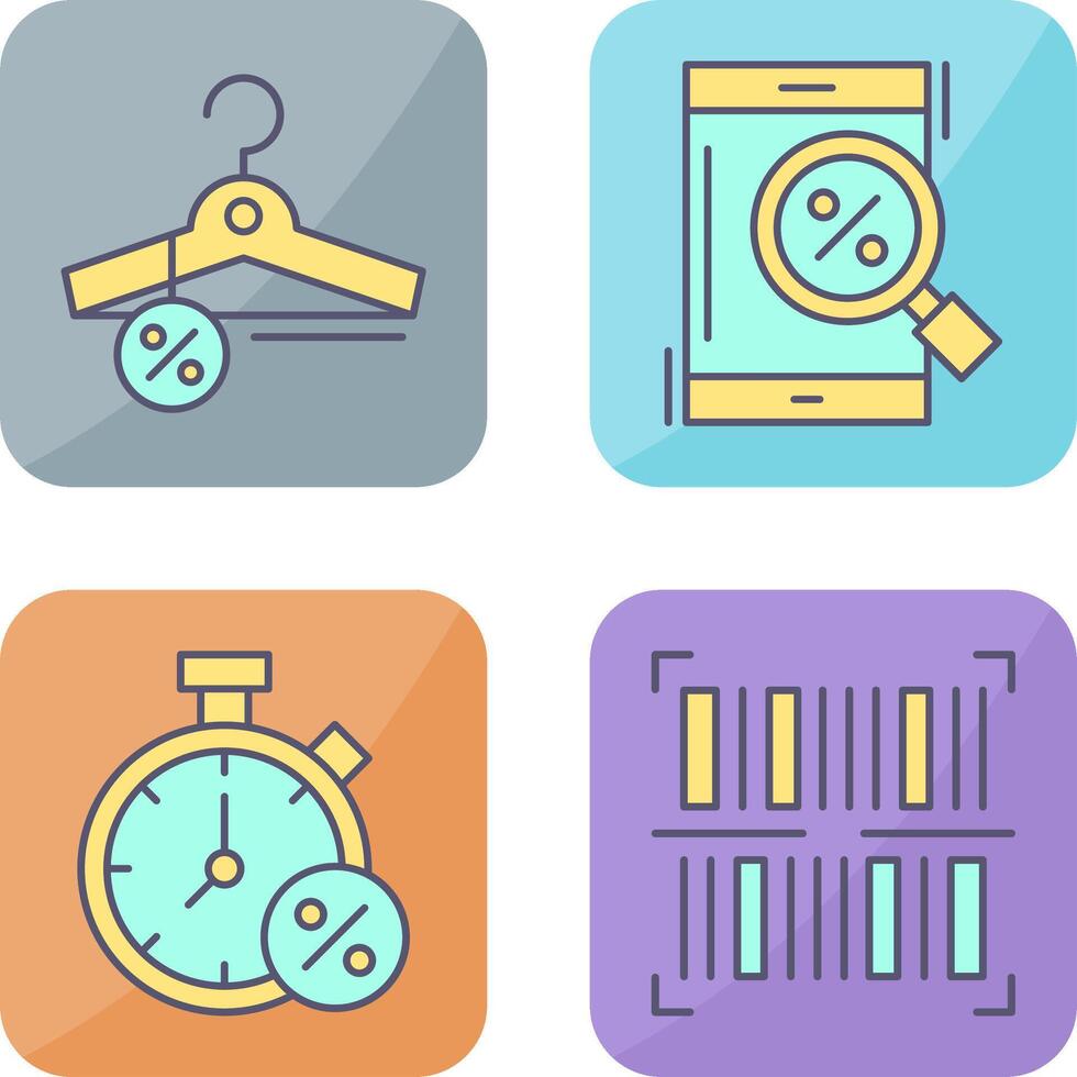 Hanger and Magnifying Glass Icon vector