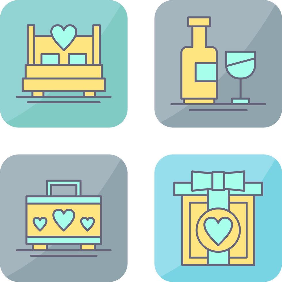 Double and Wine Bottle Icon vector