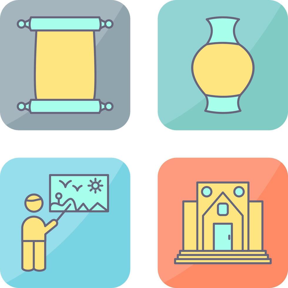 Scroll of Paper and Antique Icon vector