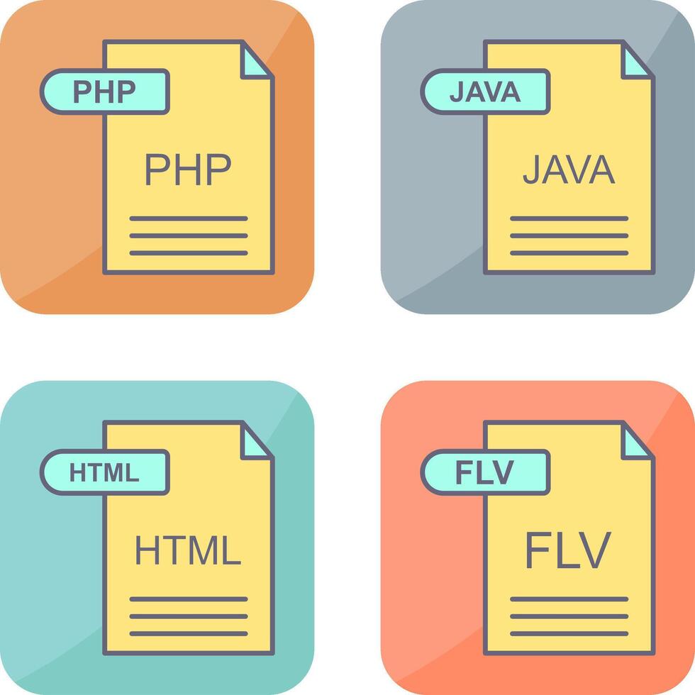 PHP and Java Icon vector