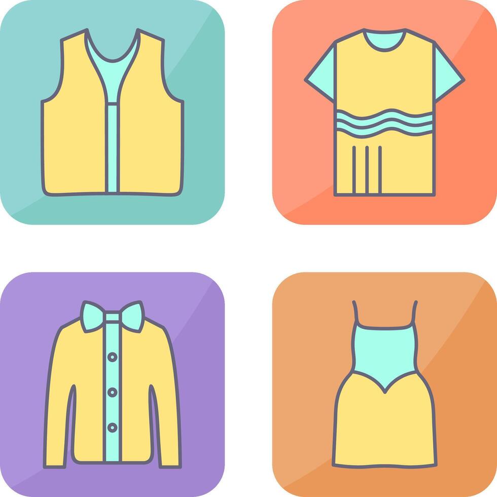 Swimming Vest and Accessory Icon vector