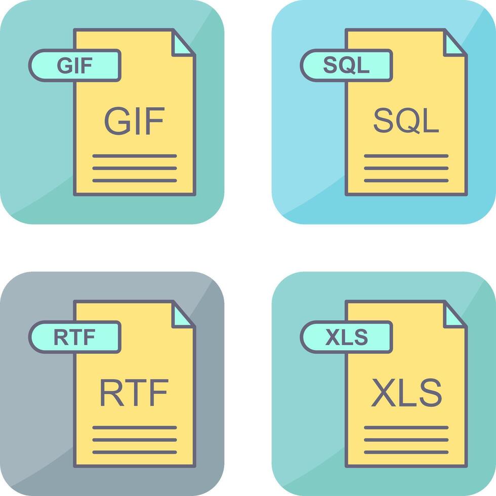 GIF and SQL Icon 44659346 Vector Art at Vecteezy