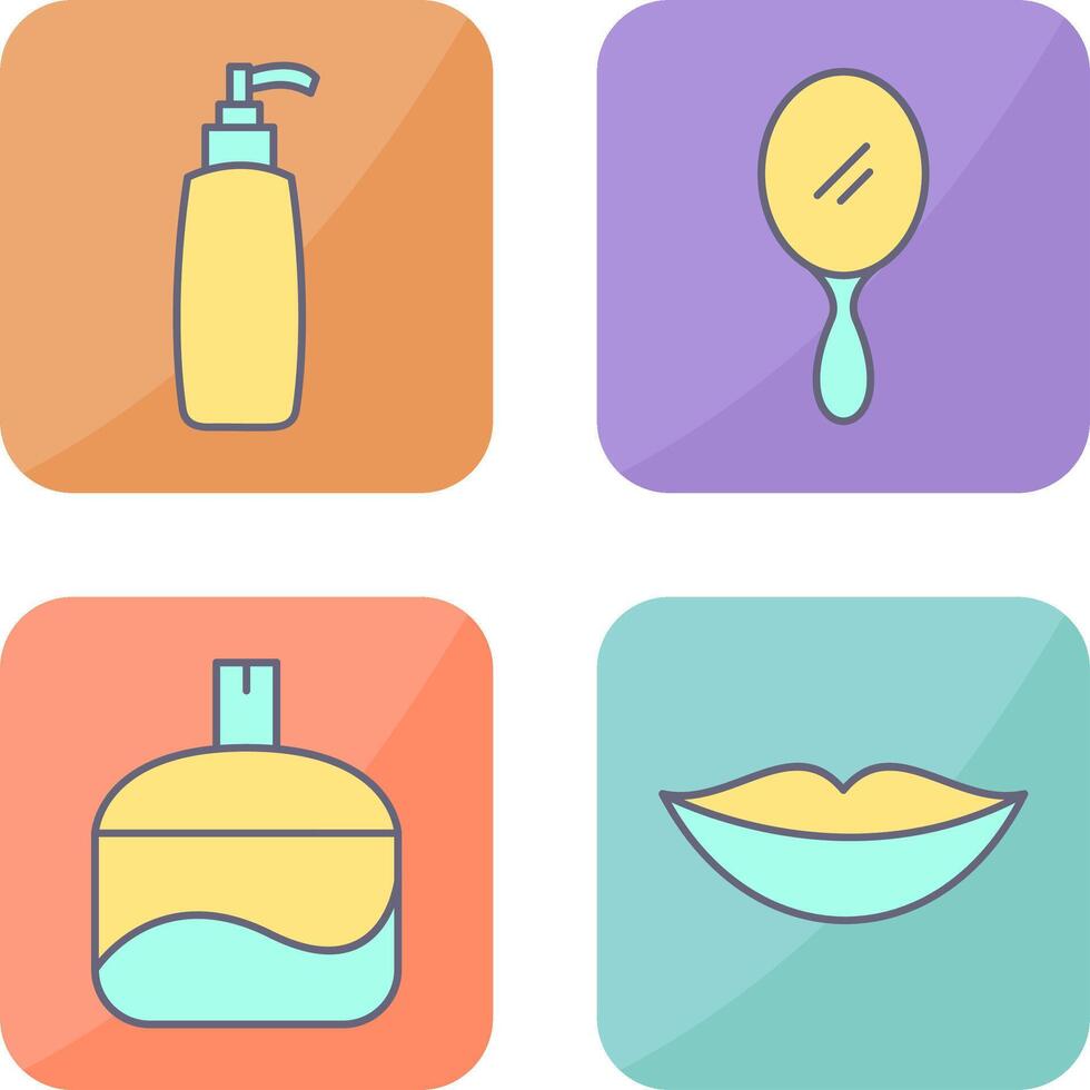 Cosmetic Product and Mirror Icon vector