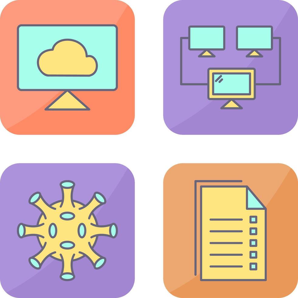 Cloud Systems and Connected Icon vector