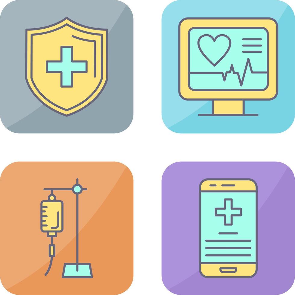Protection and Plus Icon vector