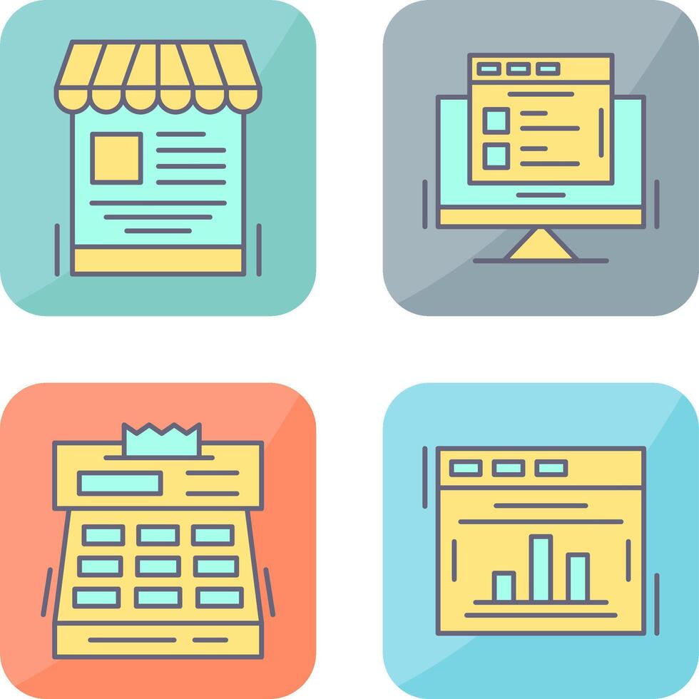 Mobile Shop and Search Product Icon vector