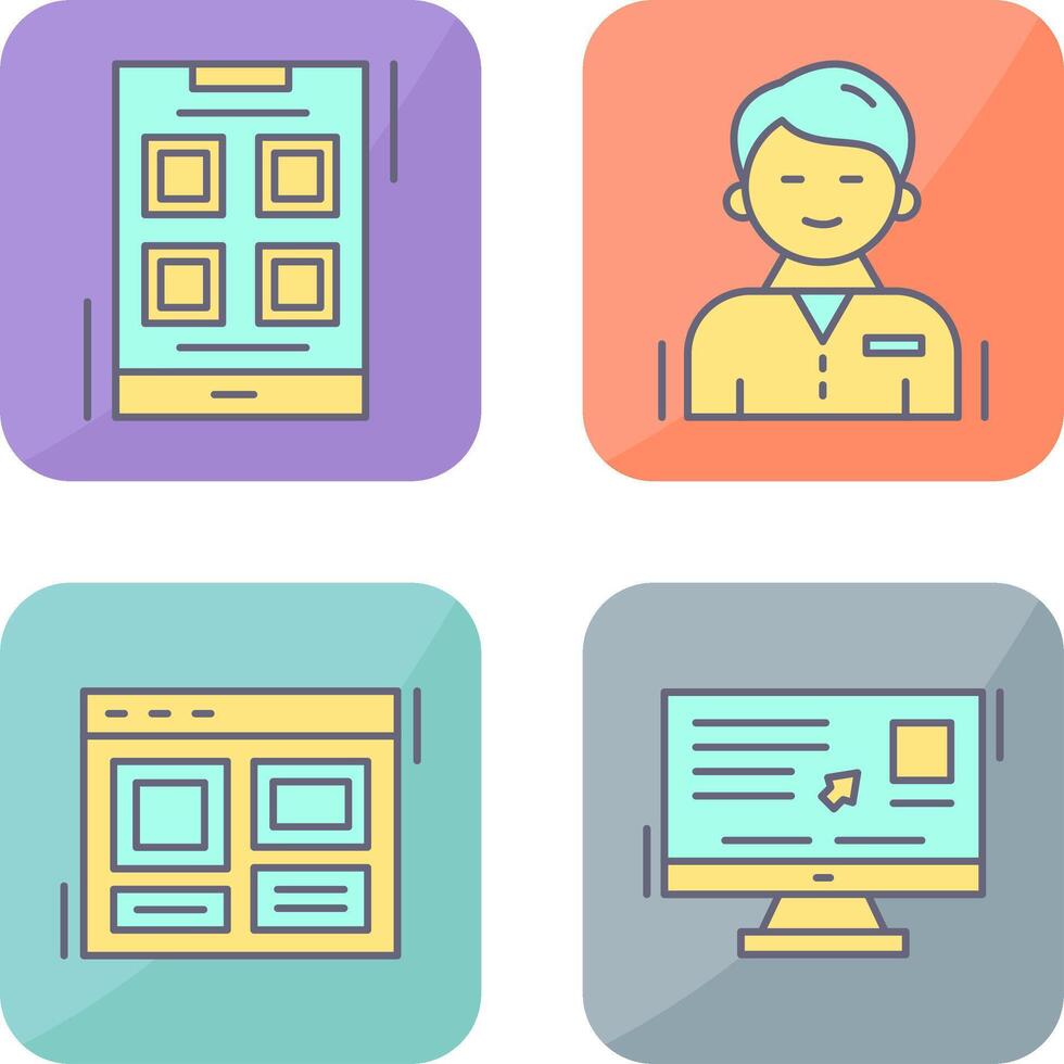 Apps and User person Icon vector