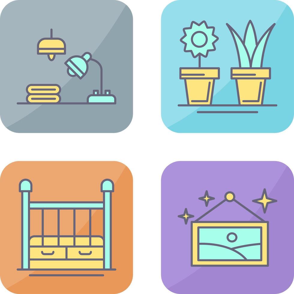 Lamps and House Plants Icon vector