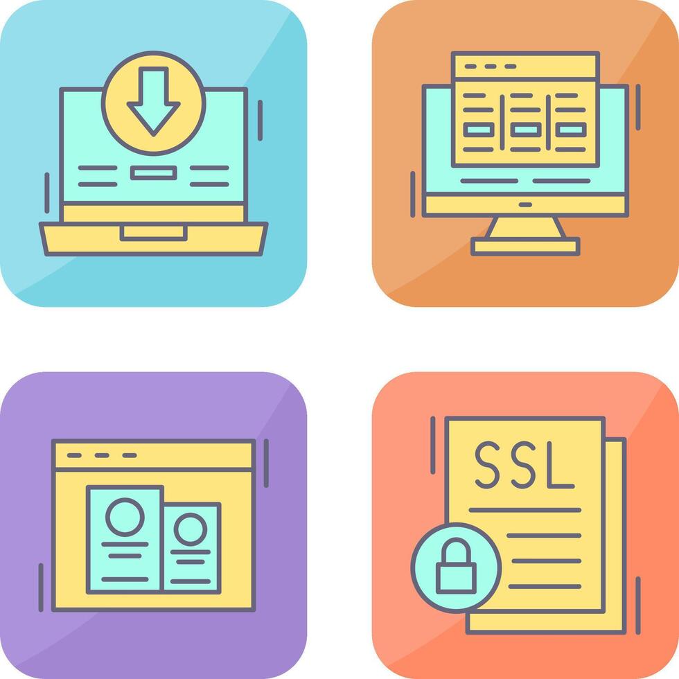 Downlaod and Layout Icon vector