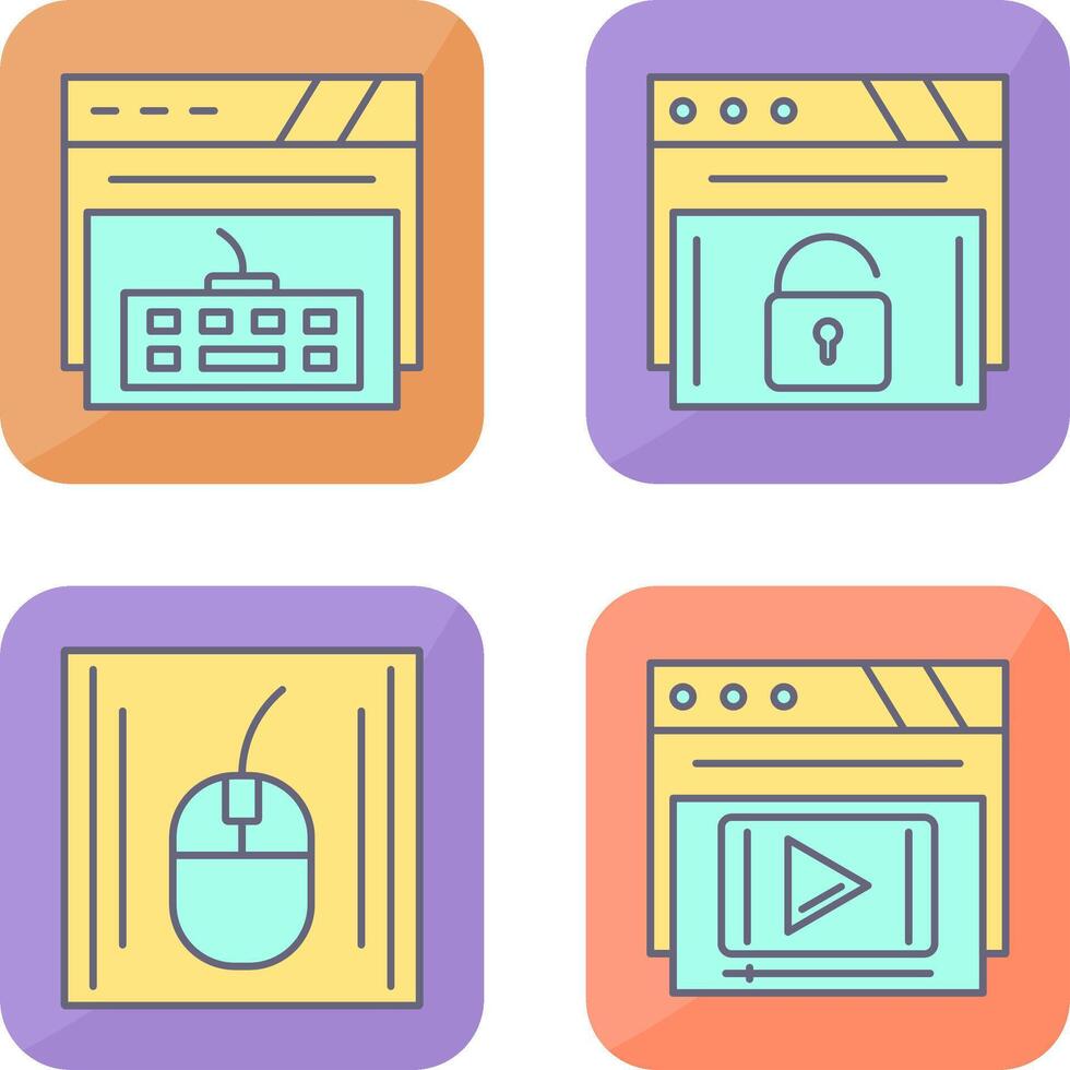 Keyboard and Padlock Icon vector