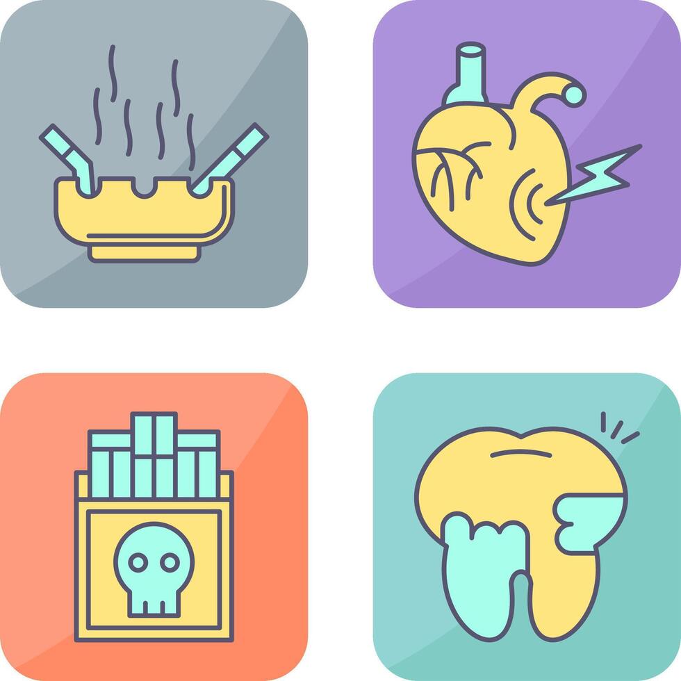 Heart Attack and hashtray Icon vector