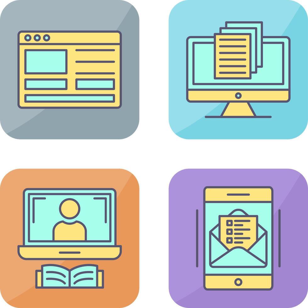 Web Design and Document Icon vector