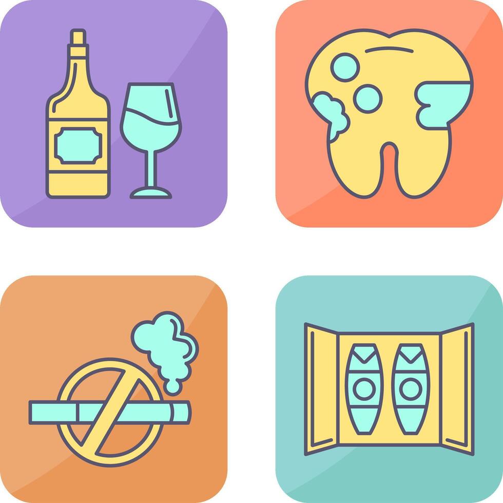 Wine and Caries Icon vector