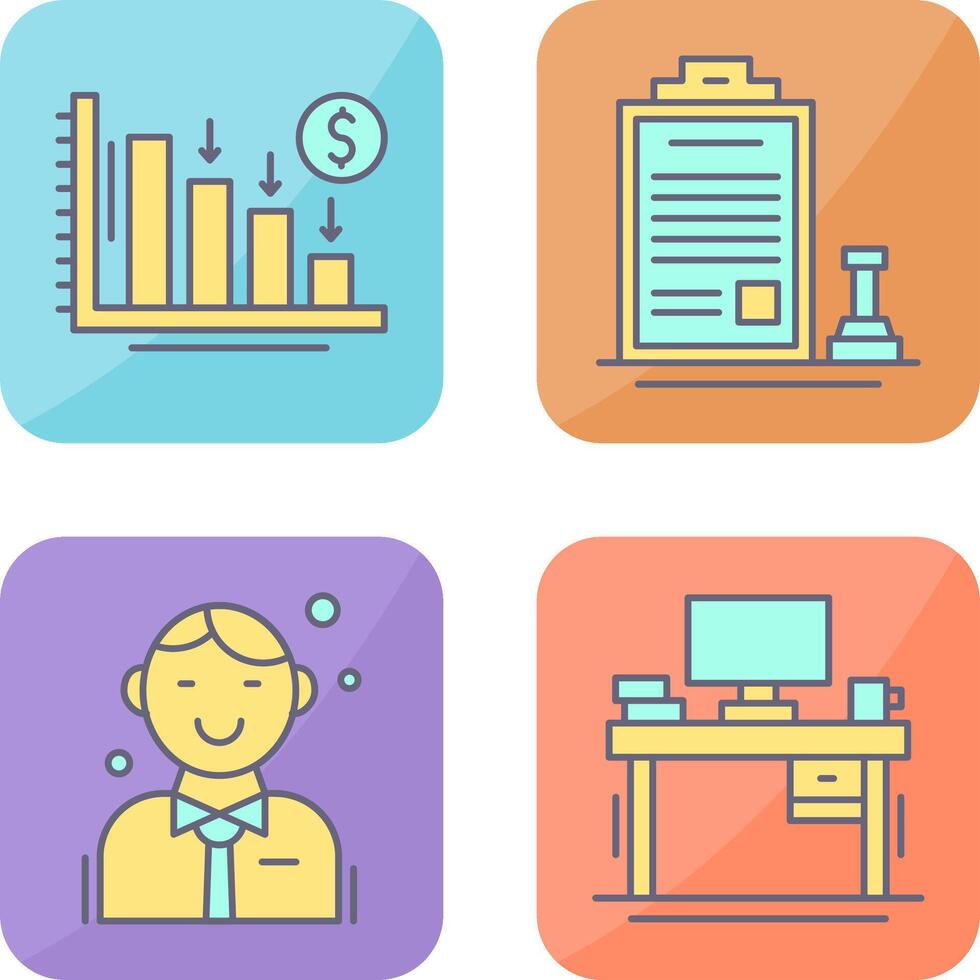 Loss and Stamp Icon vector
