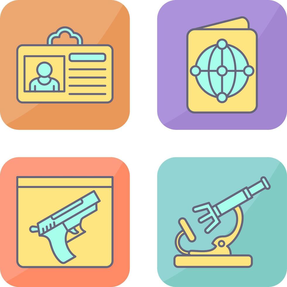 Criminal Card and Passport Icon vector