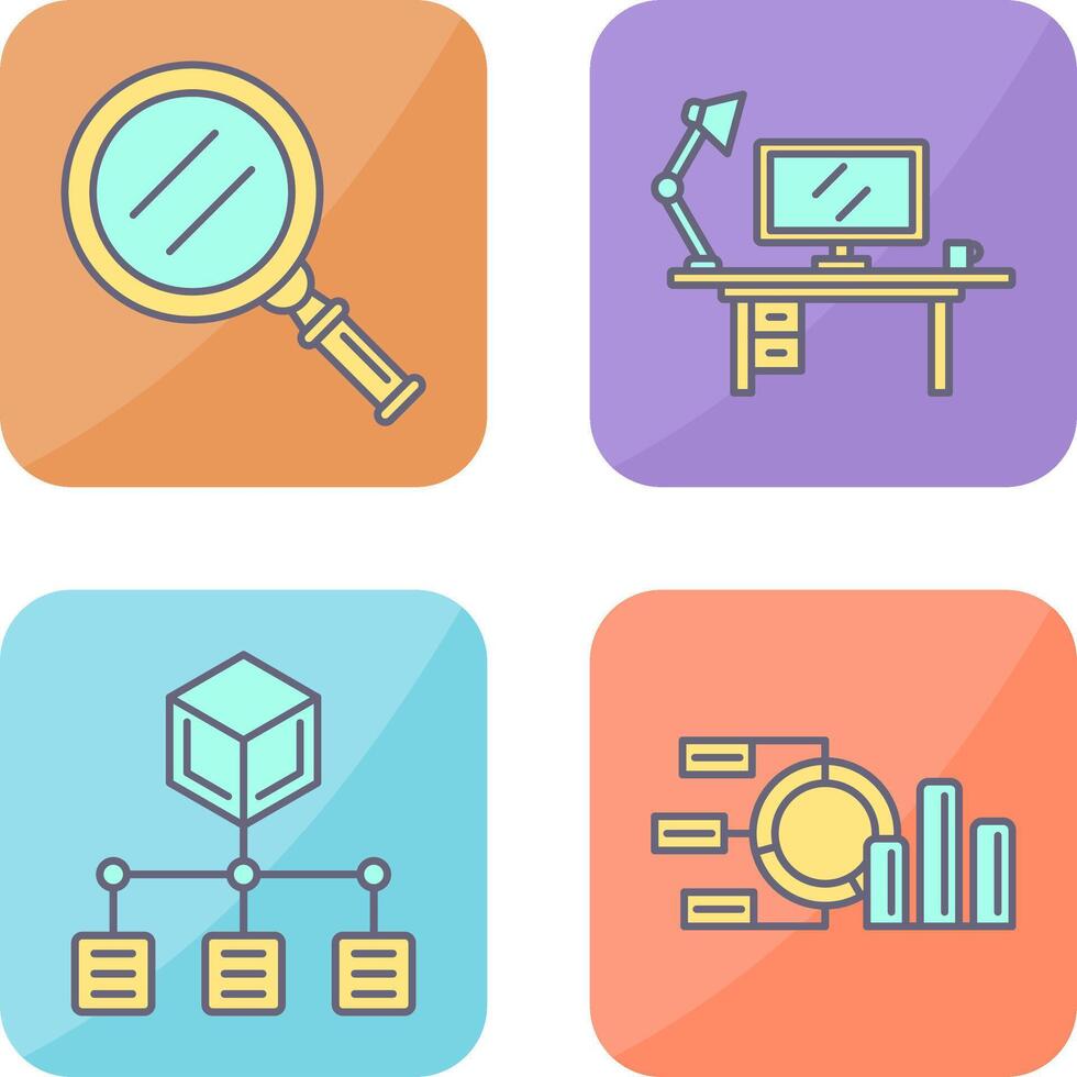 Search and Workspace Icon vector