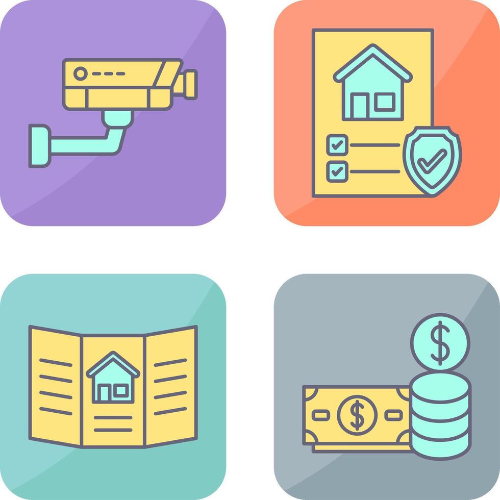Cctv and Protection Icon vector