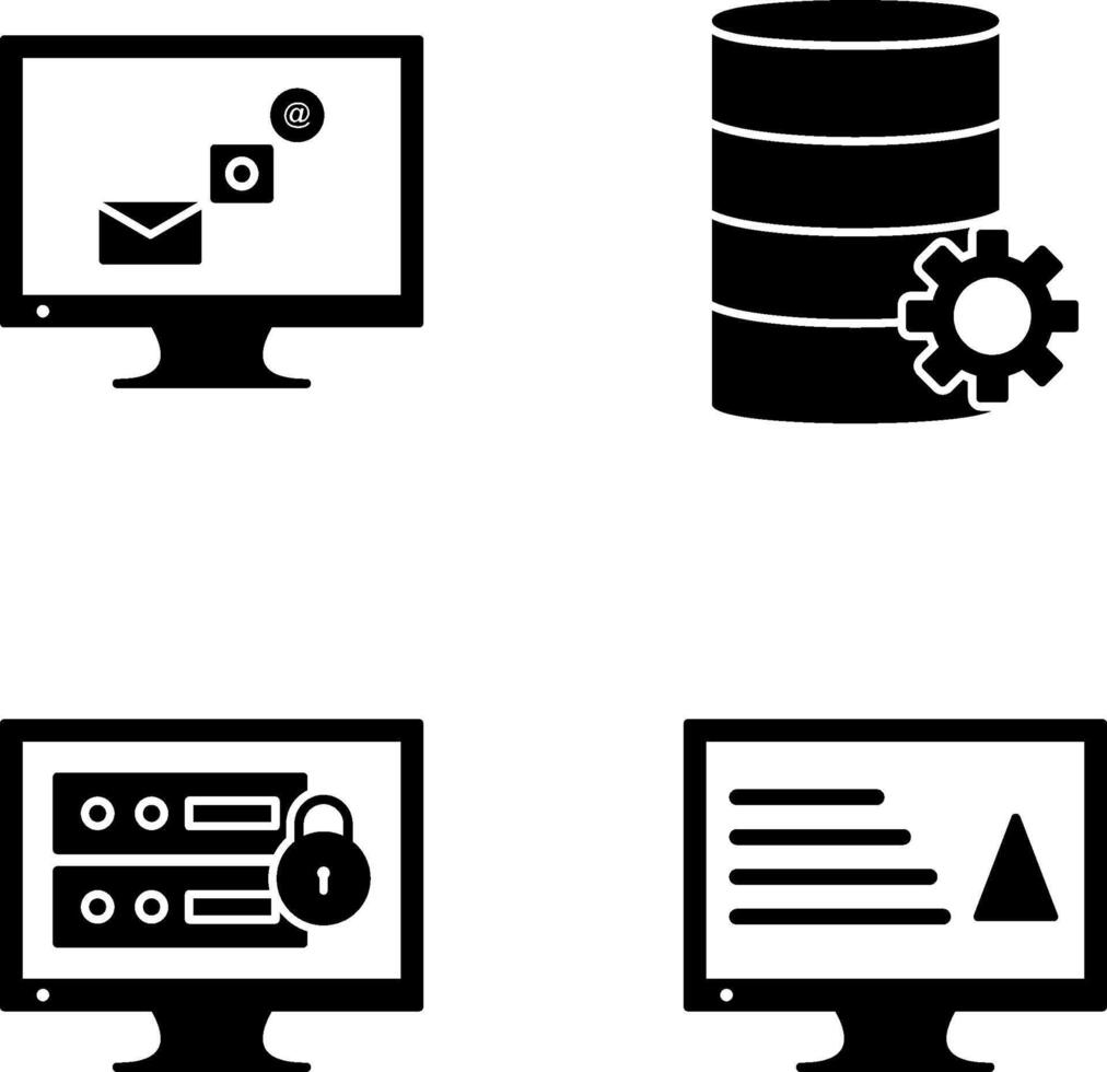 digital marketing and database management Icon vector