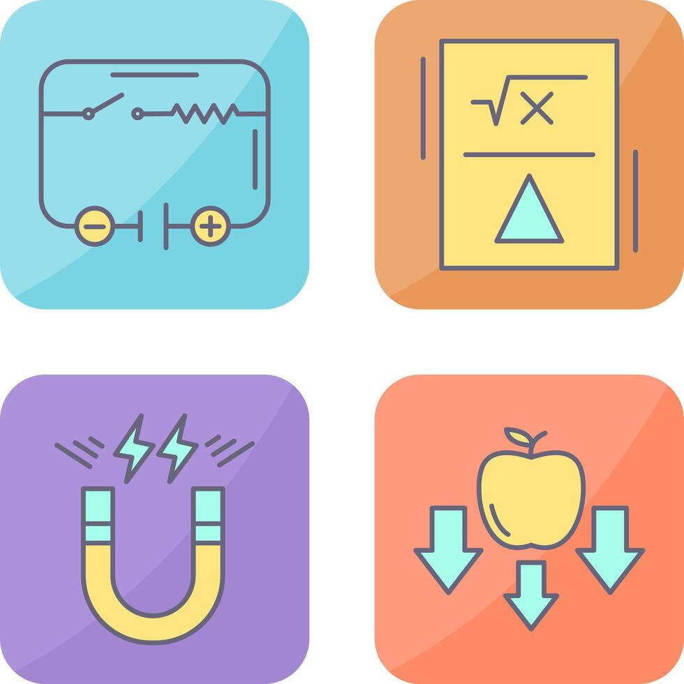 Electrical Circuit and Formula Icon vector
