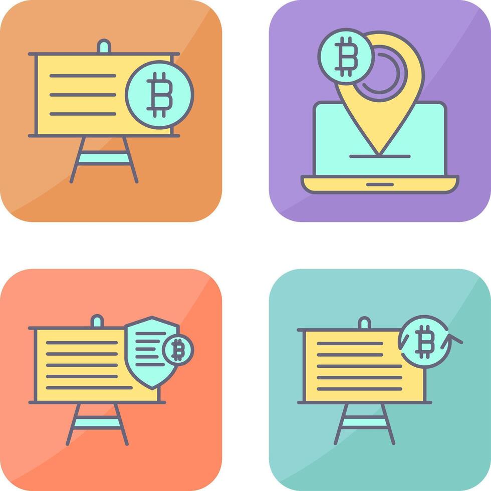 Presentation and Laptop Icon vector