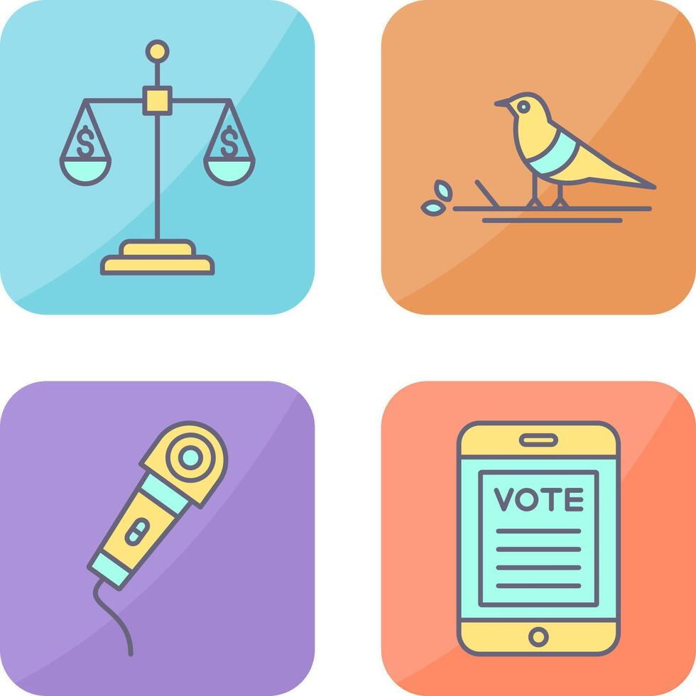 Scale and Bird Icon vector