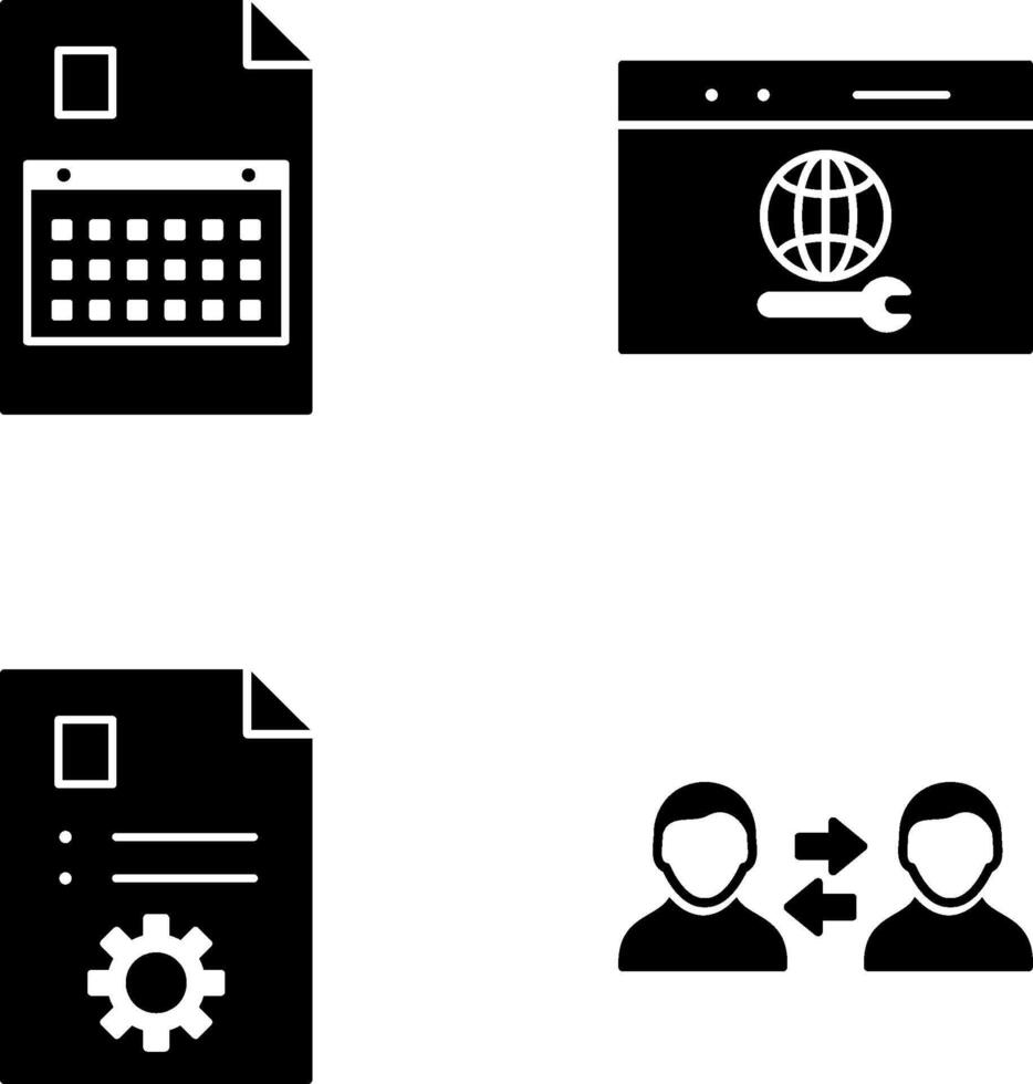 content planning and web support Icon vector