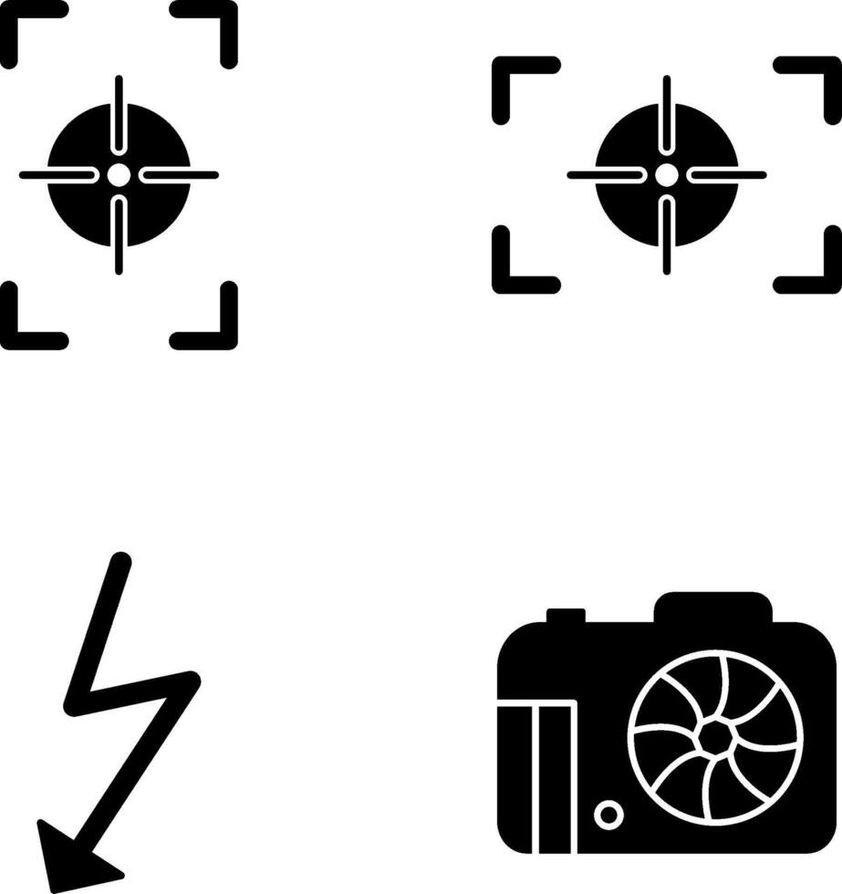 focus vertical and focus horizontal Icon vector