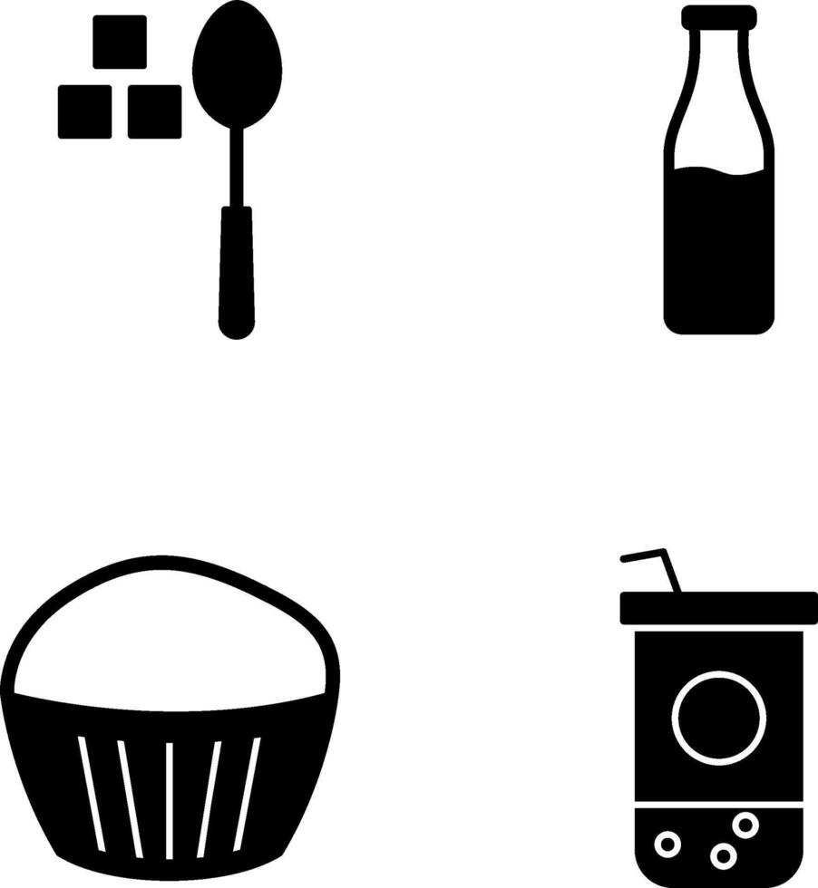 sugar and Milk bottle Icon vector