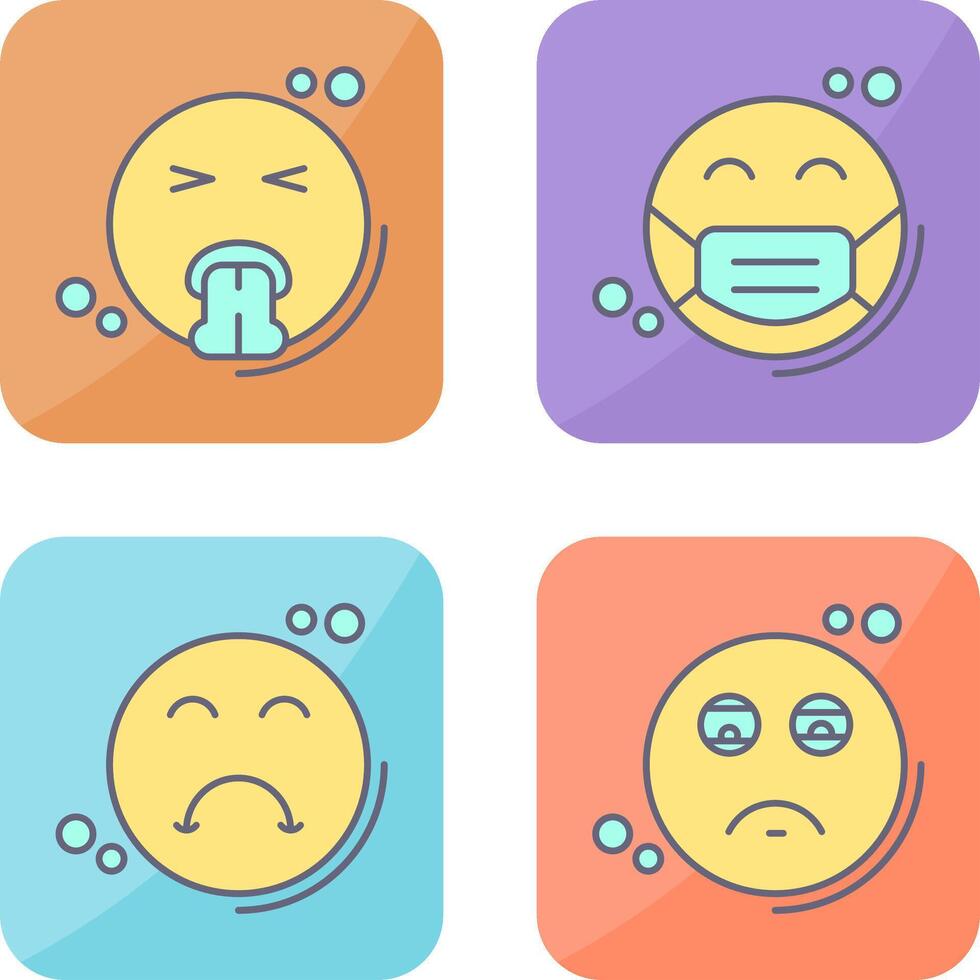 Vomit and Mask Icon vector