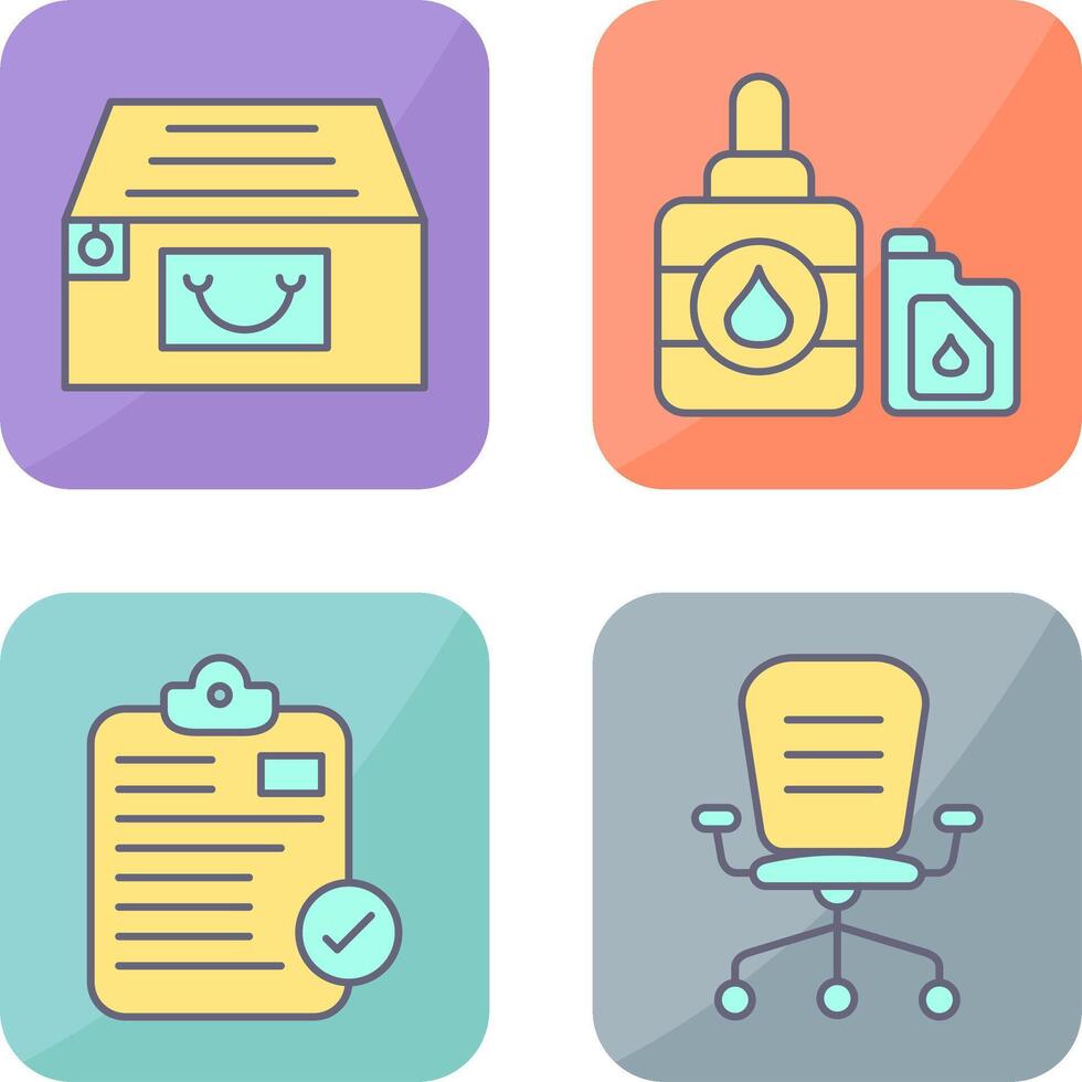 File Cabinet and Ink Cartridge Icon vector