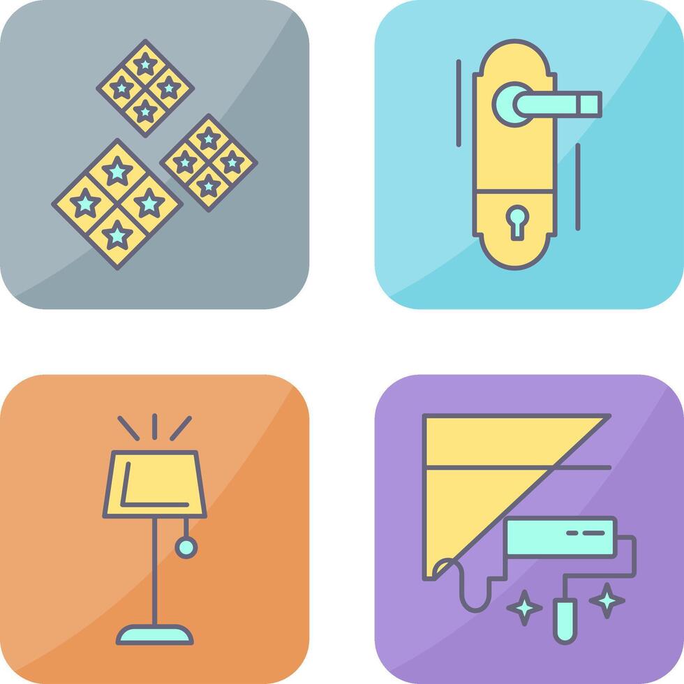 Tiles and Doorknob Icon vector