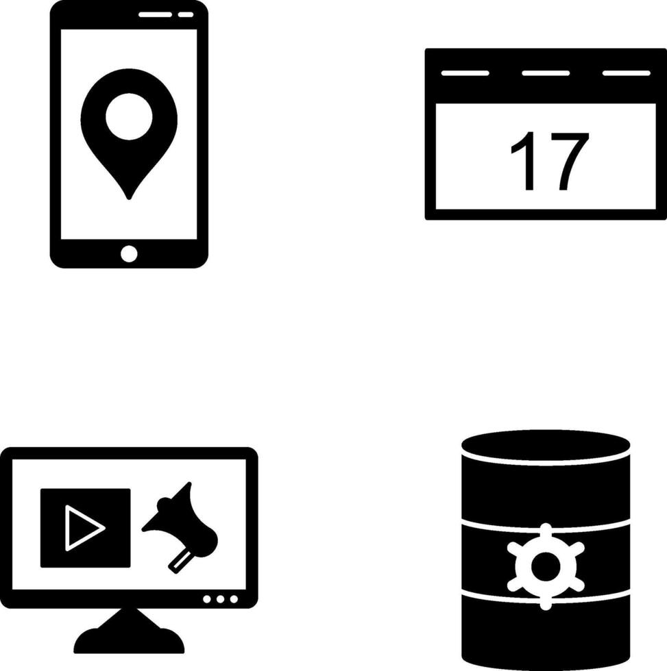 Gps Service and Event Management Icon vector