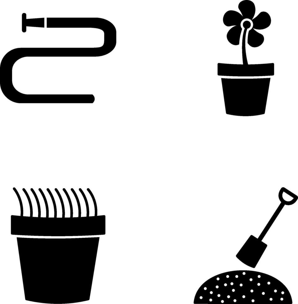 Water Pipe and Lower Pot Icon vector