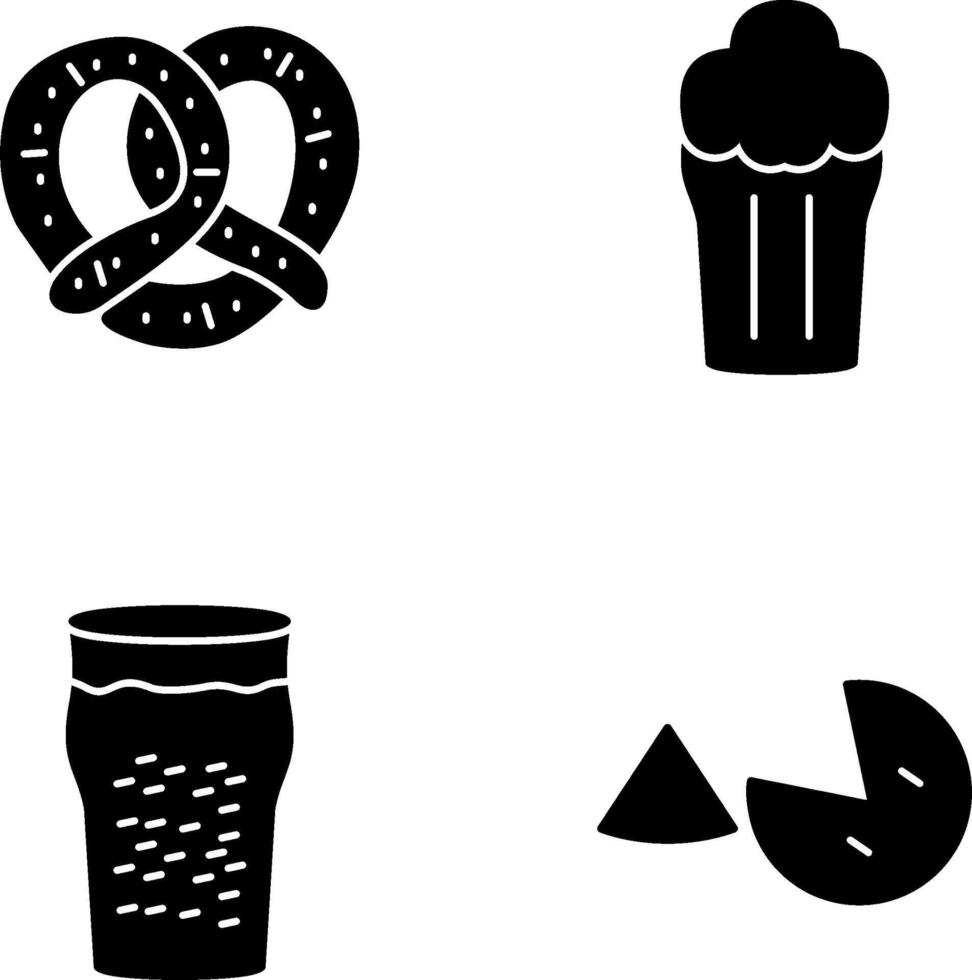 Pretzel and Pint of Beer Icon vector