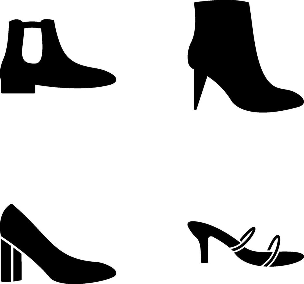 Men Boots and high heels Icon vector