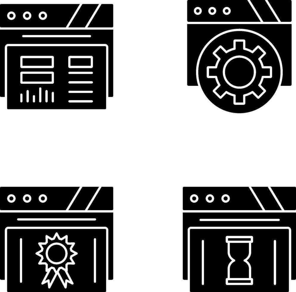 Dashboard and Browser Icon vector