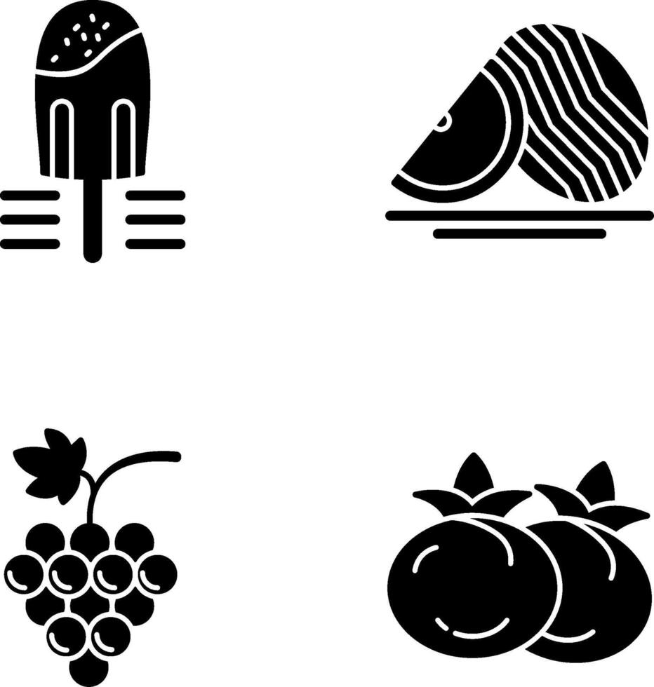 Popsicle and Watermelon Icon vector