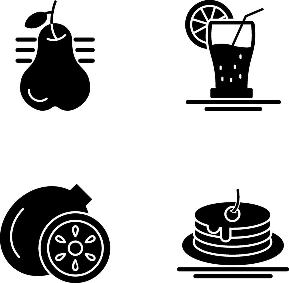 Pear and Orange Juice Icon vector