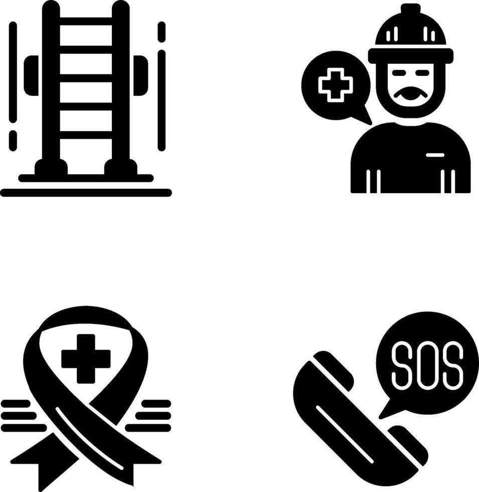 Ladder and Support Icon vector