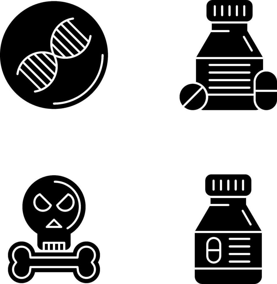 Dna and Tablets Icon vector