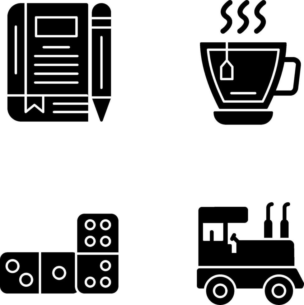 Tea and Diary Icon vector