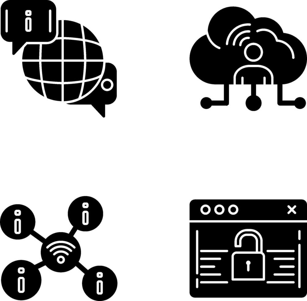 chat and network Icon vector