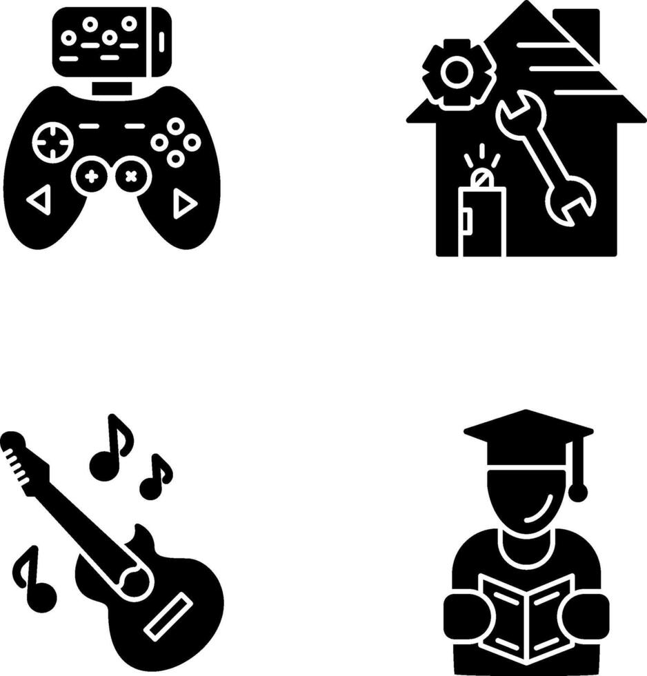 Game Controller and home repair Icon vector