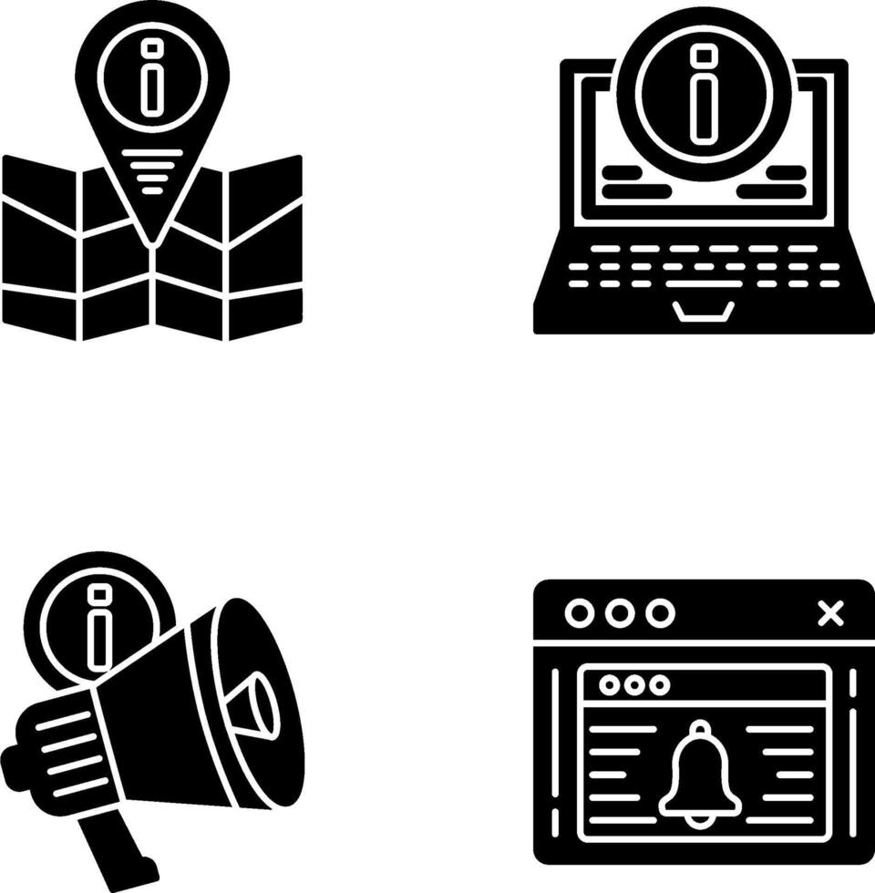 information point and laptop Icon vector