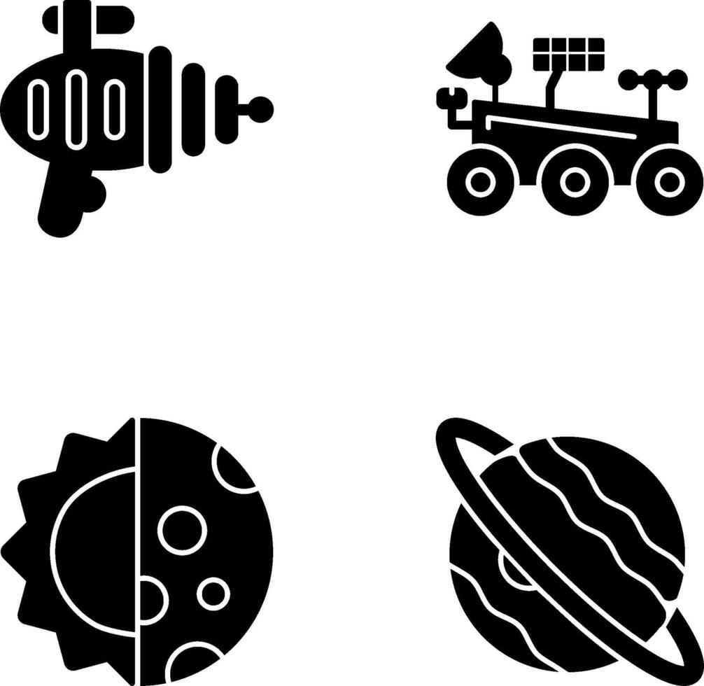 laser gun mars rover Icon vector