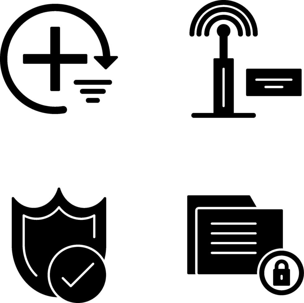 Add and Signal Icon vector