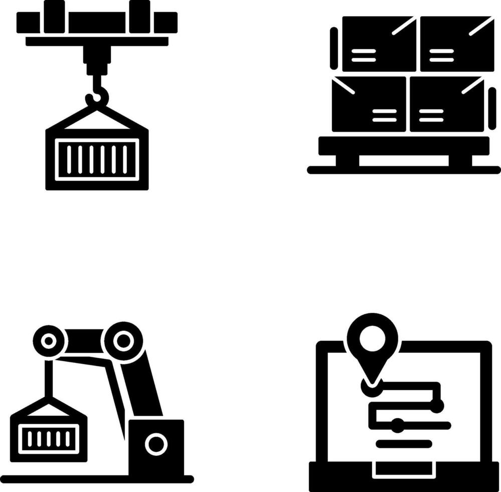 crane and stock Icon vector