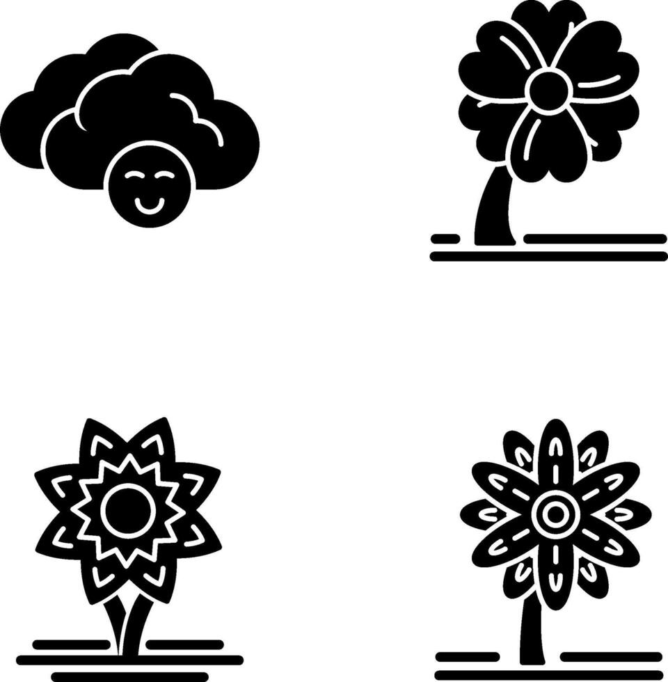 Cloudy and Clover Icon vector