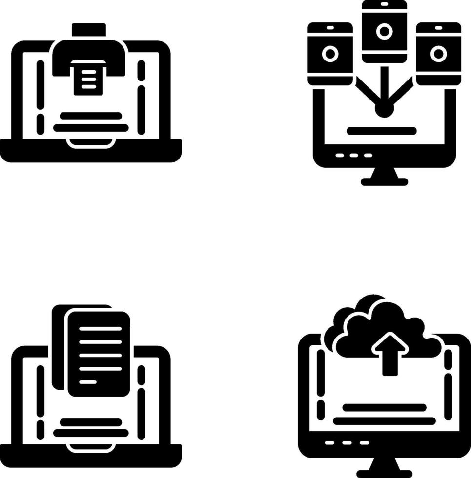 Print and Computer Icon vector
